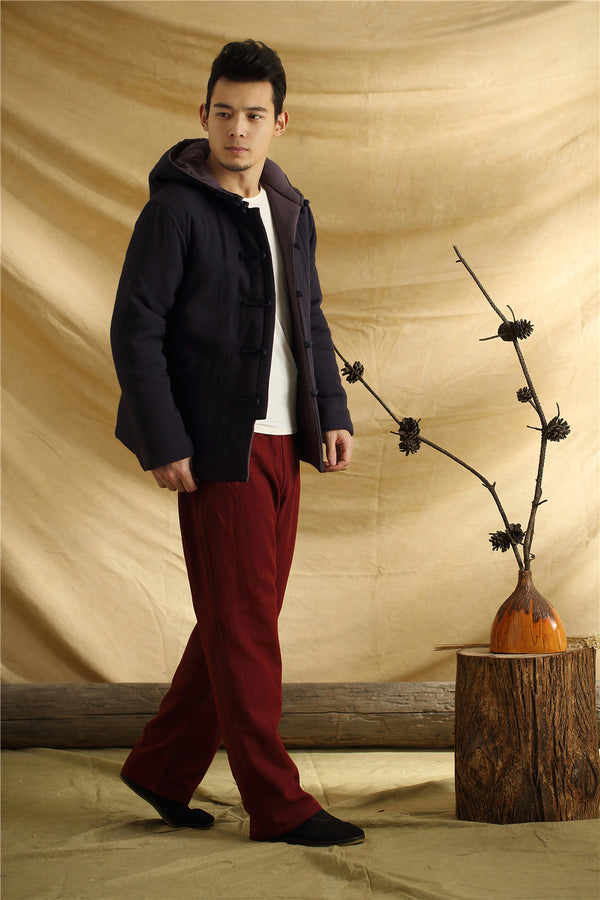 Men Linen and Cotton Double Sided Jacket