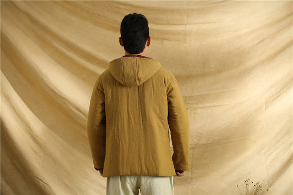 Men Linen and Cotton Double Sided Jacket