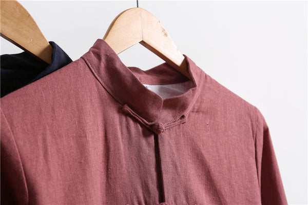 Women Chinese Traditional Style Linen and Cotton KungFu TaiChi HanFu Top