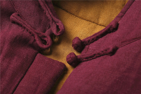 Men Linen and Cotton Double Sided Jacket