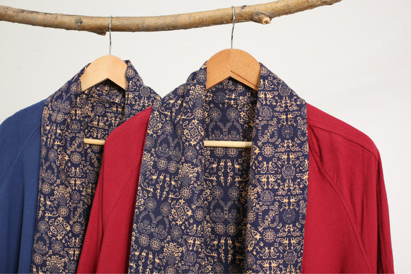 Men Eastern Style Double-sided Linen and Cotton Shrugs Ponchos