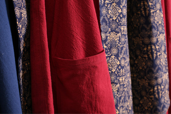 Men Eastern Style Double-sided Linen and Cotton Shrugs Ponchos