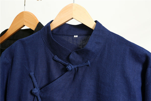 Women Traditional Chinese Style Linen and Cotton KungFu TaiChi Hanfu Tunics