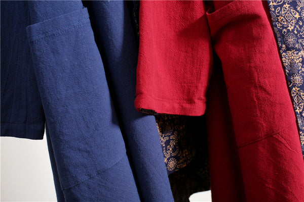 Women Eastern Style Double-sided Linen and Cotton Shrugs