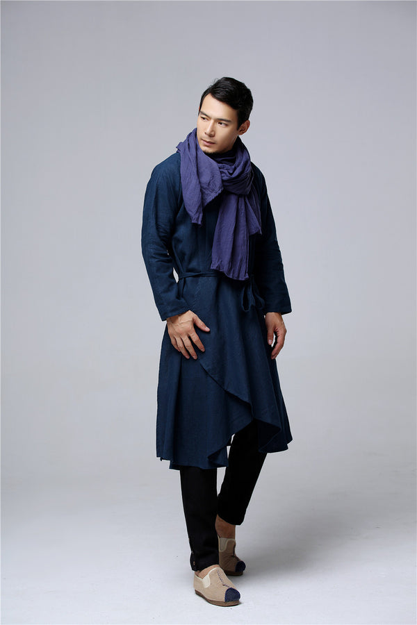Men Eastern Style Linen and Cotton Shrugs Ponchos