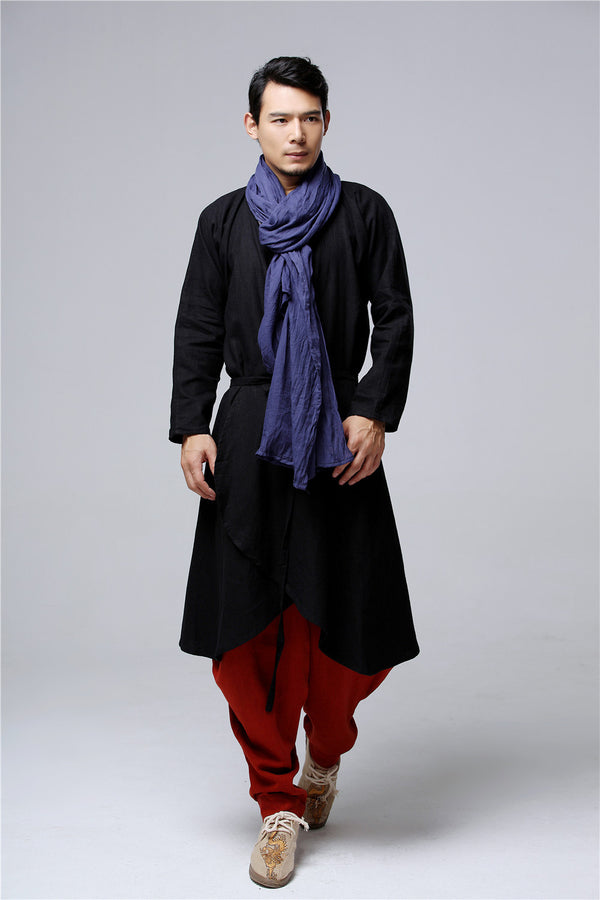 Men Eastern Style Linen and Cotton Shrugs Ponchos