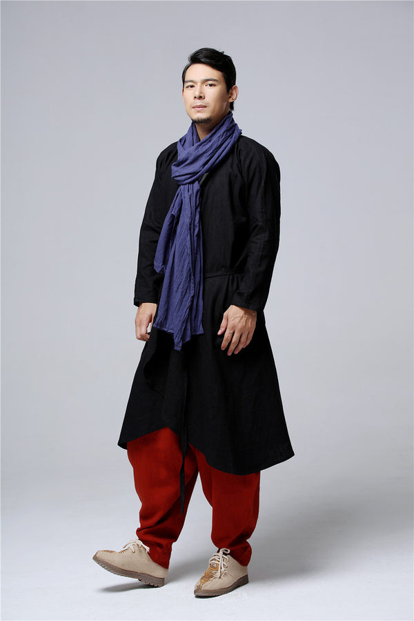 Men Eastern Style Linen and Cotton Shrugs Ponchos