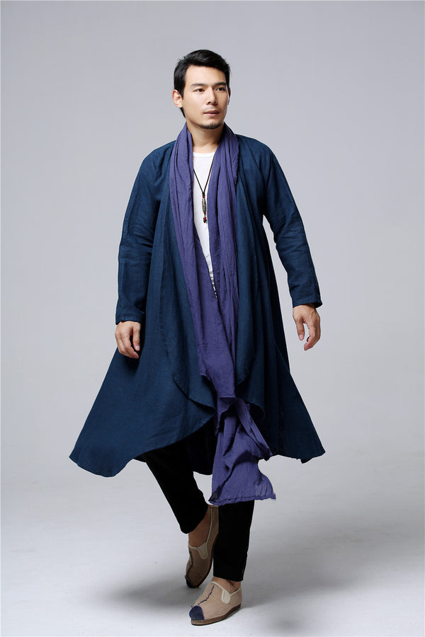 Men Eastern Style Linen and Cotton Shrugs Ponchos