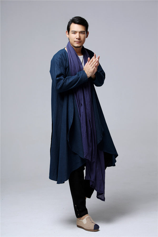 Men Eastern Style Linen and Cotton Shrugs Ponchos
