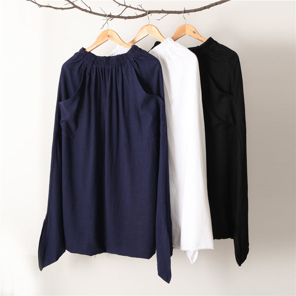 Men Eastern Zen Style Kung Fu Tai Chi Hanfu Zen Linen and Cotton Clothes Set (Top + Pant)