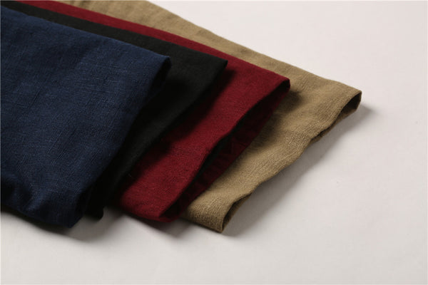 Men Chinese Traditional Kung Fu Tai Chi Hanfu Style Linen and Cotton Jacket