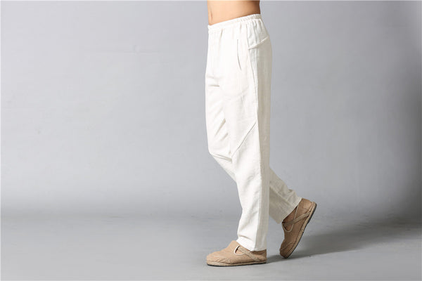 2022 Summer NEW! Men Causal Style Linen and Cotton Straight Pants
