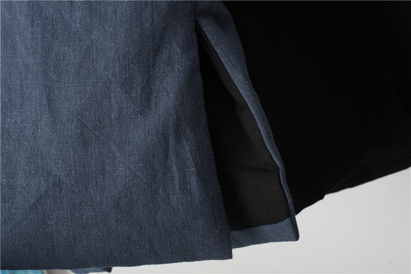 Men Chinese Style Linen and Cotton Quilted Jacket