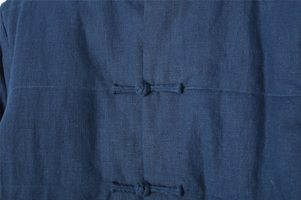 Men Retro Chinese Style Linen and Cotton Quilted Jacket