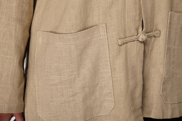 Women Chinese Traditional Style KungFu TaiChi HanFu Linen and Cotton Top