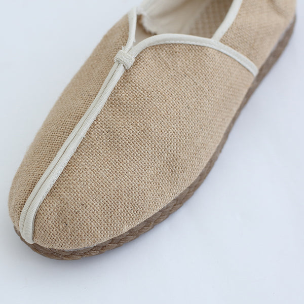 Simple Causal Pure Linen Shoes