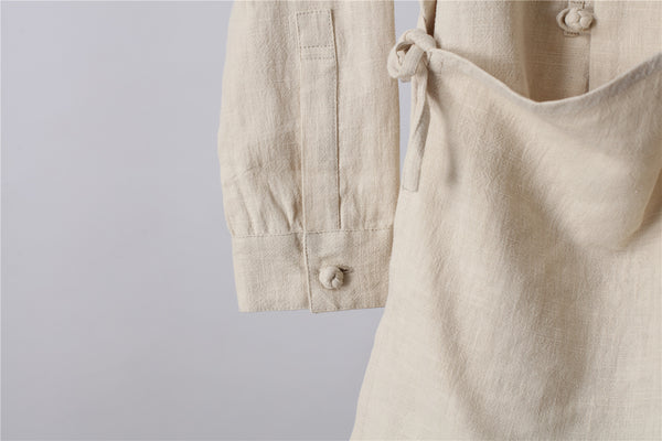 Men Modern Hangfu Kungfu Zen Style Linen and Cotton Tunics