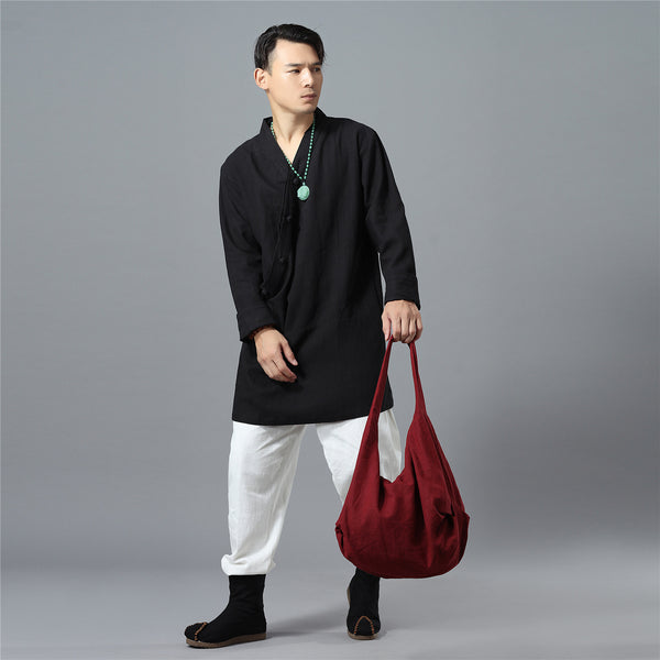 Linen and Cotton Shoulder Bag