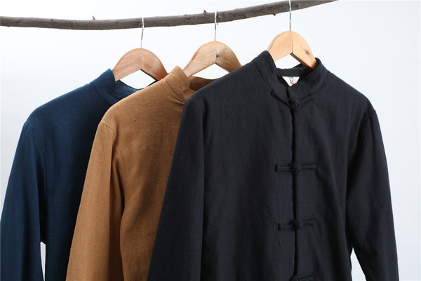 Women Chinese Style Linen and Cotton Short Jacket (inner with velvet)