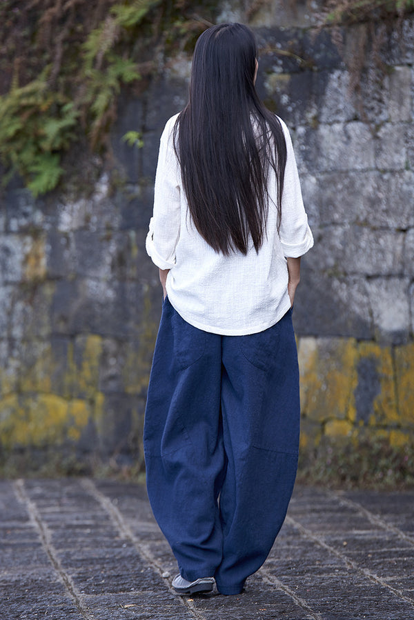 Women Lantern Leisure Linen and cotton Pants