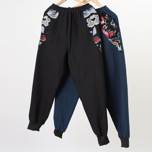 Men Asian Style Men Linen and Cotton KungFu Pants