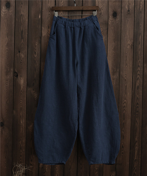 Women Retro Style Women Linen Lantern Pants