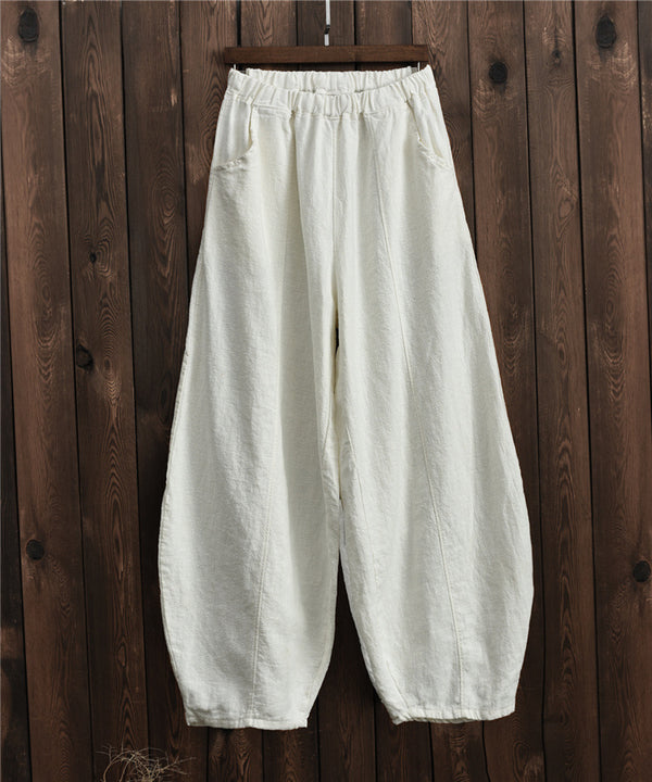 Women Retro Style Women Linen Lantern Pants