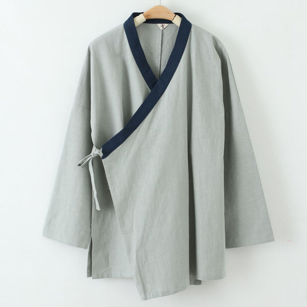 Men Zen TaiChi Hangfu Kungfu Style Linen and Cotton Top