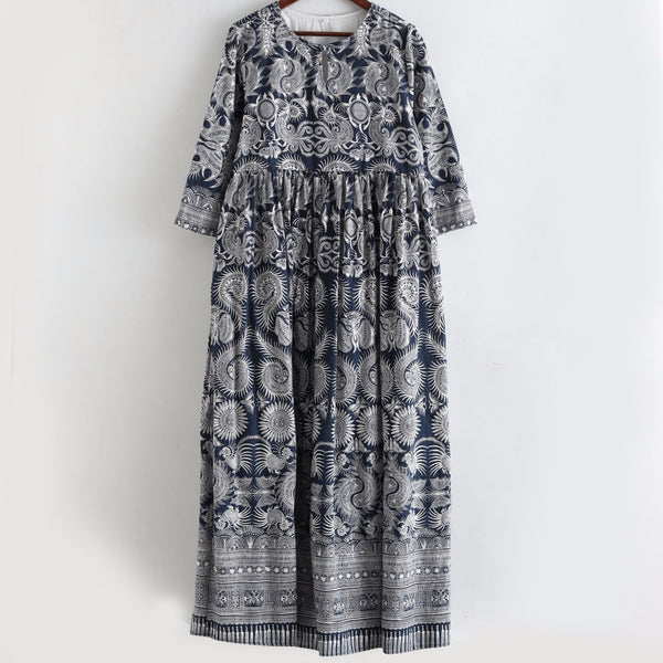 Women Ethnic Hanfu Dress Linen and Cotton Ankle Length Dress