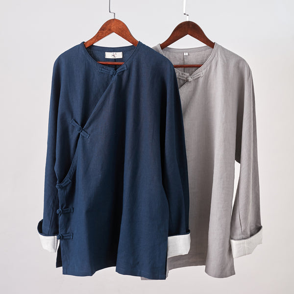 Men Hangfu KungFu Style Linen and Cotton Tops