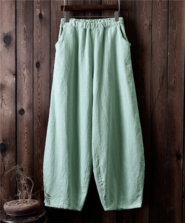 Women Retro Style Women Linen and Cotton Lantern Pants