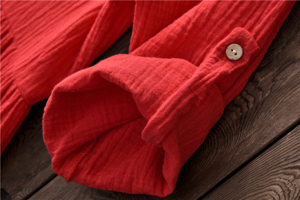 Women Loose Linen and Cotton Coat