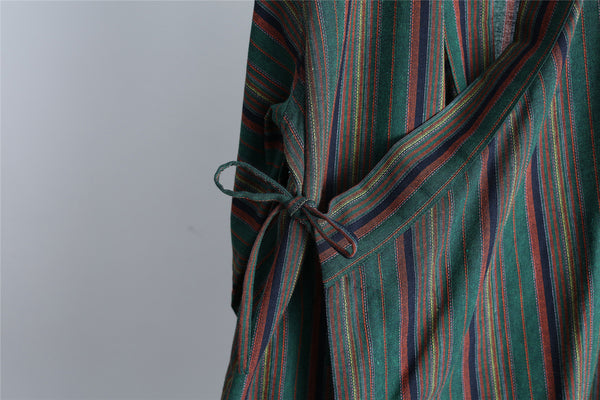 Women Casual linen and Cotton Striped Shrugs