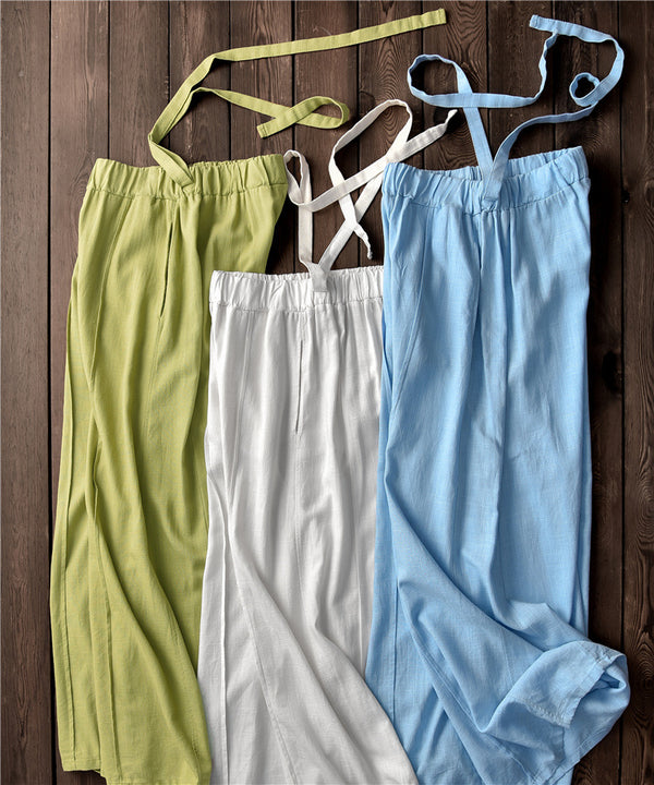 Women Yoga Palazzo Style Linen and Cotton Lantern Palazzo Wide Leg Dancing Pants