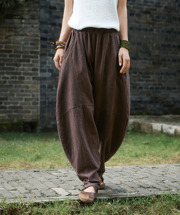 Women Lantern Leisure Linen and cotton Pants