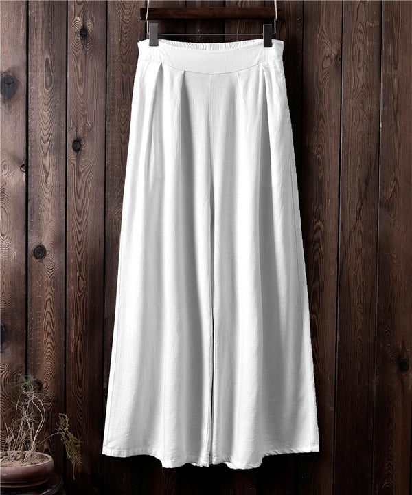Women Lantern Palazzo Style Women Linen and Cotton Wide Leg Yoga Trousers