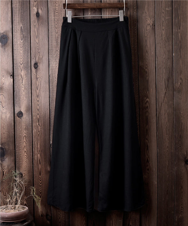Women Lantern Palazzo Style Women Linen and Cotton Wide Leg Yoga Trousers