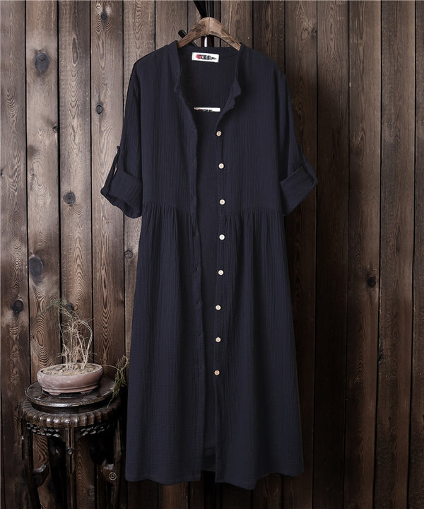 Women Loose Linen and Cotton Coat