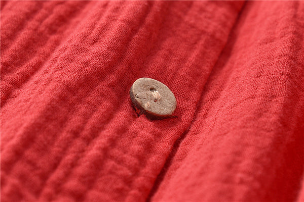 Women Loose Linen and Cotton Coat