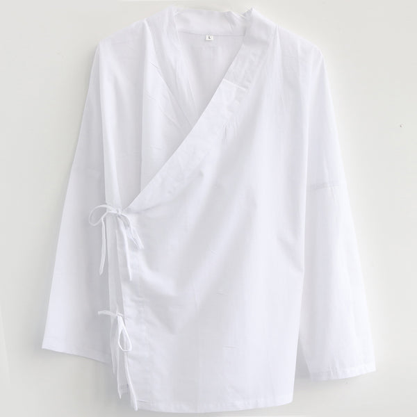 Men Long Sleeve Stand Collar Hanfu Set (Top + Pants)