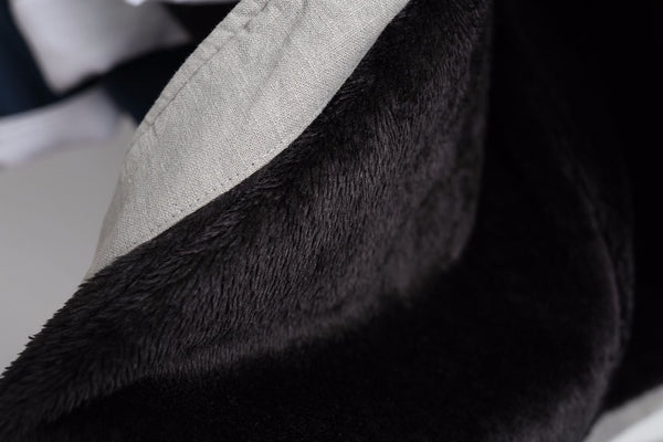 Men Asian Style Linen and Cotton Coat (inner with velvet)