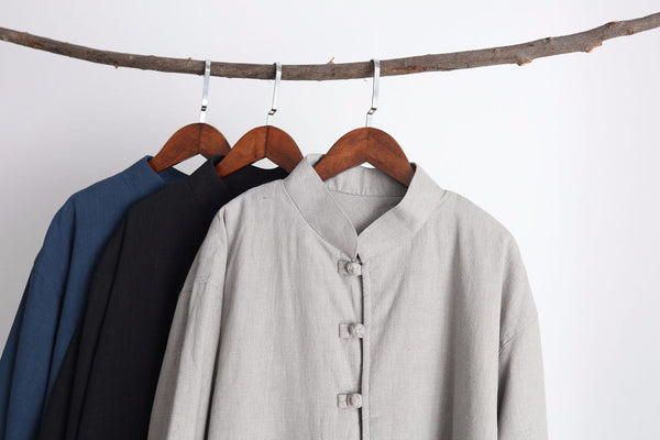 Men Asian Style Linen and Cotton Coat (inner with velvet)