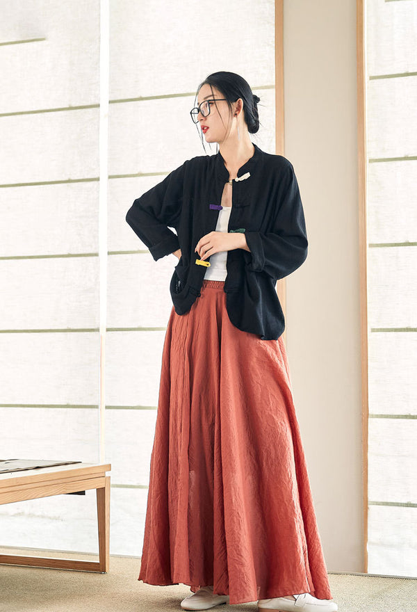 2022 Summer NEW! Women Linen and Cotton Chinese Style Short Jacket