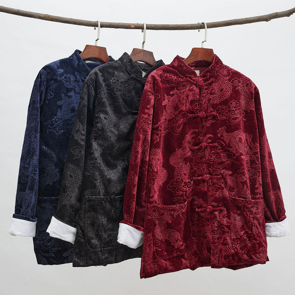 2021 Autumn NEW! Men Retro Chinese Style Linen and Cotton Long Sleeve Thin Jacket