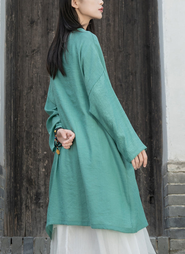 2022 Summer NEW! Women Causal Style Linen and Cotton Long Light Cardigan