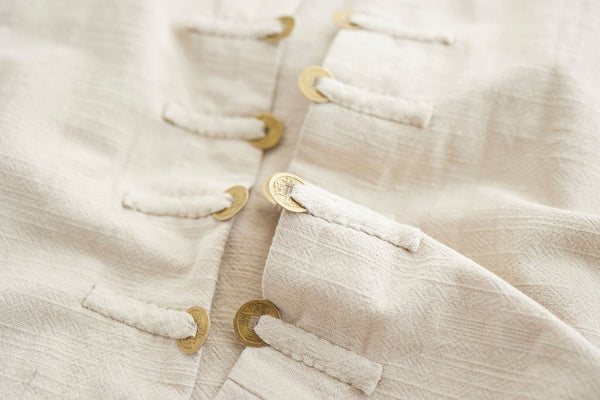 2021 Autumn NEW! Men Retro Style Linen and Cotton Long Sleeve Cardigan Thin Jacket