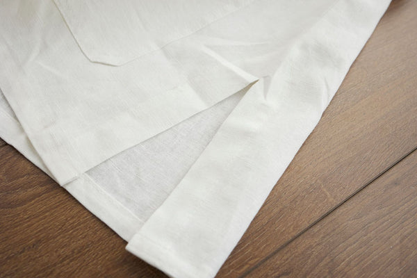 Men Retro Style Linen and Cotton Short Sleeve Pure Color Cardigan Shirts