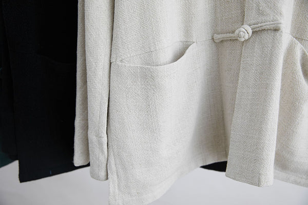 2021 Autumn NEW! Men Retro Chinese Style Linen and Cotton Long Sleeve Cardigan Thin Jacket