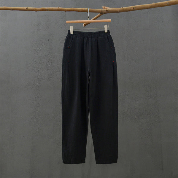 2021 Autumn NEW! Women Modern Causal Lantern Style Linen and Cotton Pants