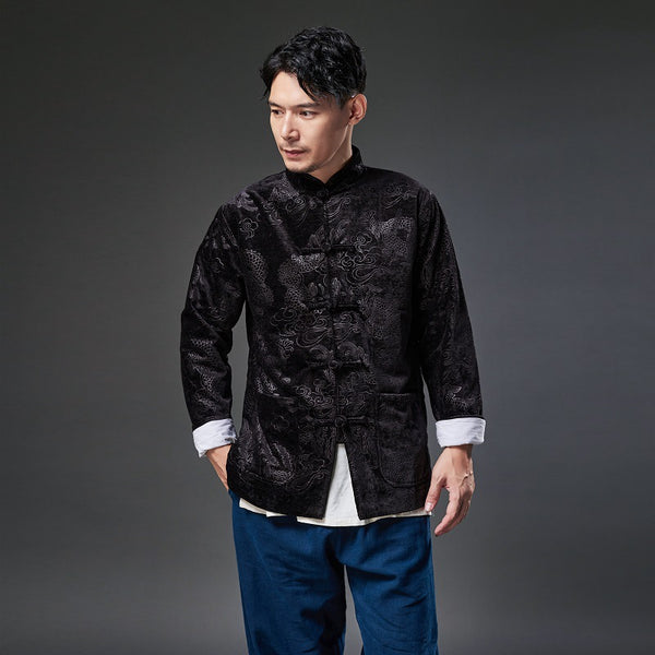 2021 Autumn NEW! Men Retro Chinese Style Linen and Cotton Long Sleeve Thin Jacket